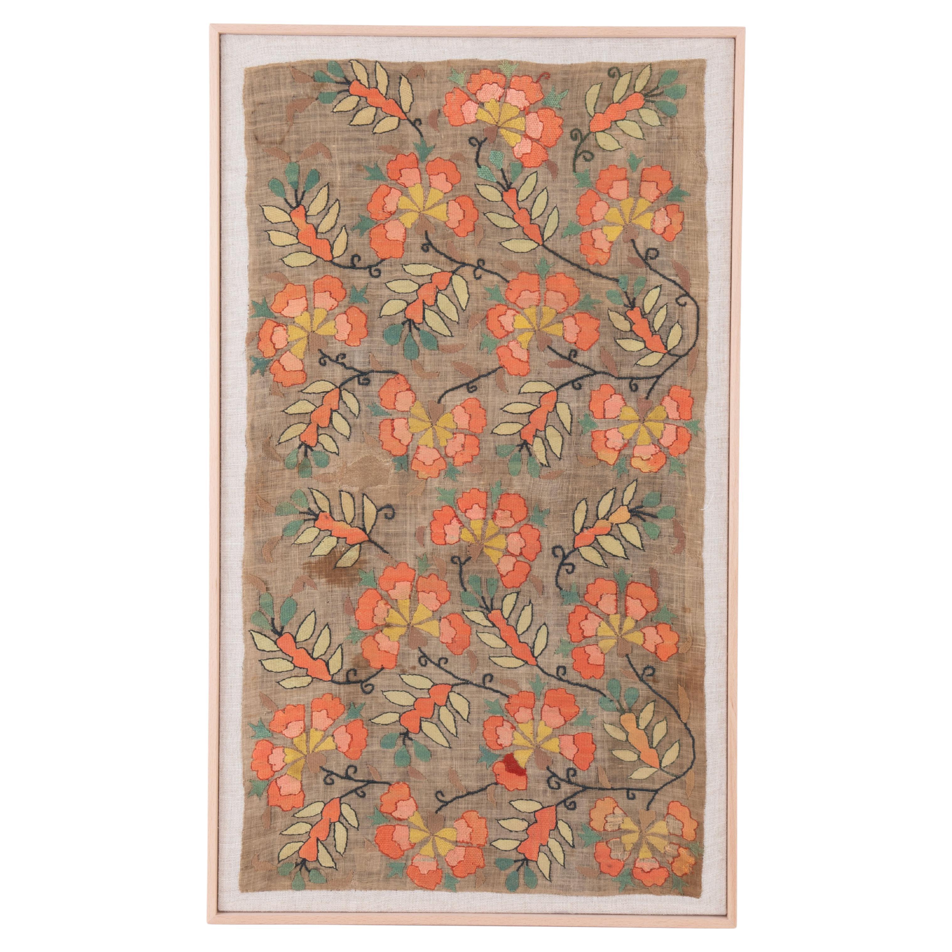 Professionally Framed Antique Ottoman Turkish Embroidery