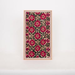 Professionally Framed Antique Suzani Fragment, 19th Century.