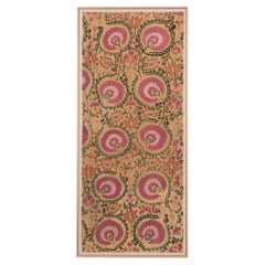 Professionally Framed Antique Suzani Fragment, 19th Century.