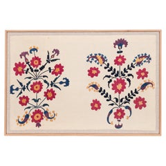 Professionally Framed Antique Suzani Fragment, 19th Century.