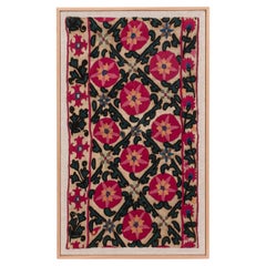 Professionally Framed Antique Suzani Fragment, 19th Century.