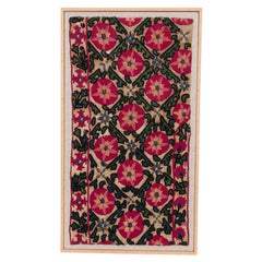 Professionally Framed Antique Suzani Fragment, 19th Century.