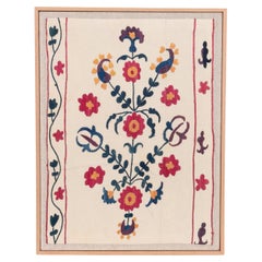 Professionally Framed Antique Suzani Fragment, 19th Century.