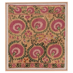 Professionally Framed Antique Suzani Fragment, 19th Century.