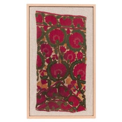 Professionally Framed Antique Suzani Fragment, late 19th C.