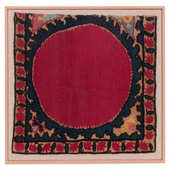 Professionally Framed Antique Suzani Fragment, Uzbekistan, L 19th C.