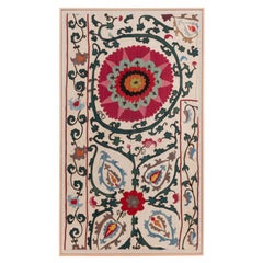 Professionally Framed Antique Suzani from Samarkand Uzbekistan