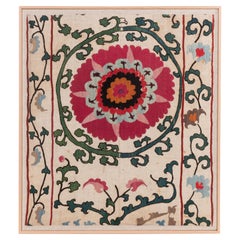 Professionally Framed Antique Suzani from Samarkand Uzbekistan