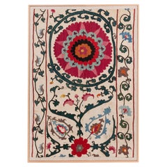 Professionally Framed Antique Suzani from Samarkand Uzbekistan