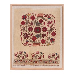Professionally Framed Antique East European Embroidery, 19th C.