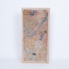 Professionally Framed Kaitag Embroidery Fragment, Daghestan, Late 19th Century.