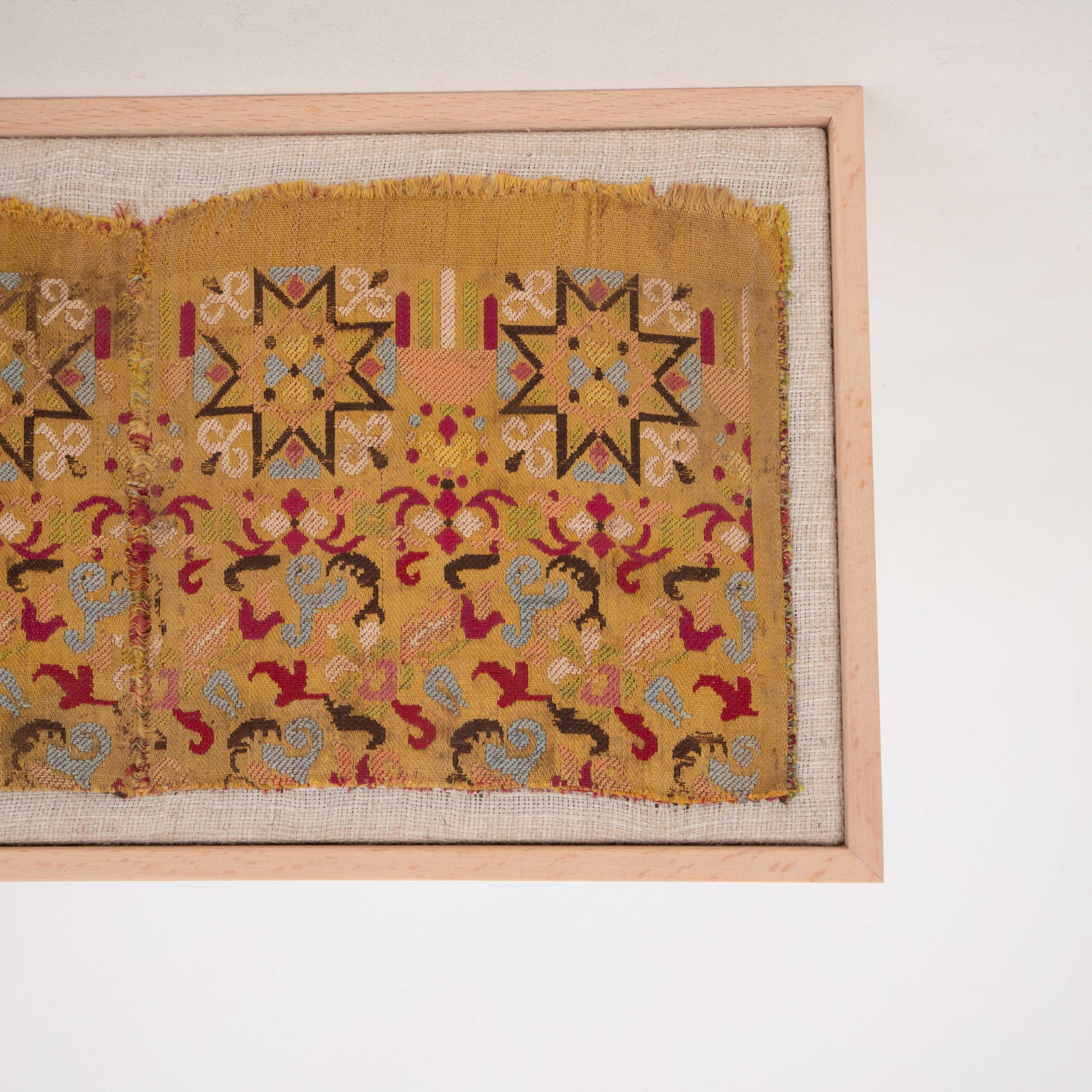 Folk Art Professionally Framed Moroccan Belt Fragment, Early 20th C. For Sale