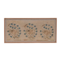 Professionally Framed Ottoman Embroidery Fragment, Turkey, 19th C.