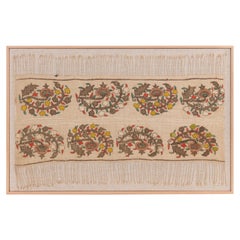 Antique Professionally Framed Ottoman Embroidery Fragment, Turkey, 19th C.