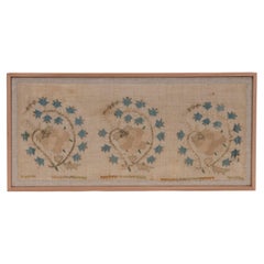 Antique Professionally Framed Ottoman Embroidery Fragment, Turkey, 19th C.