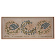 Professionally Framed Ottoman Embroidery Fragment, Turkey, 19th C.