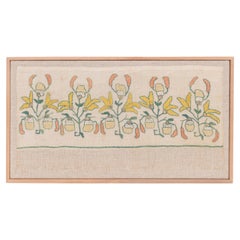 Antique Professionally Framed Ottoman Embroidery Fragment, Turkey, L 19th C.