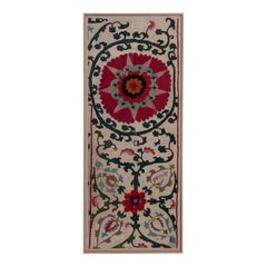 Professionally Framed Uzbek Suzani Fragment, Uzbekistan, 19th C.