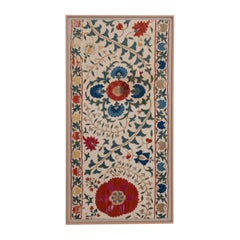 Professionally Framed Uzbek Suzani Fragment, Uzbekistan, 19th C.