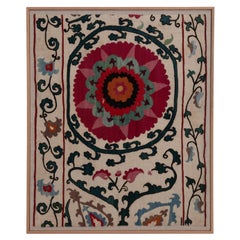 Professionally Framed Uzbek Suzani Fragment, Uzbekistan, 19th C.