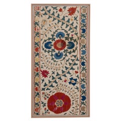 Professionally Framed Uzbek Suzani Fragment, Uzbekistan, 19th C.