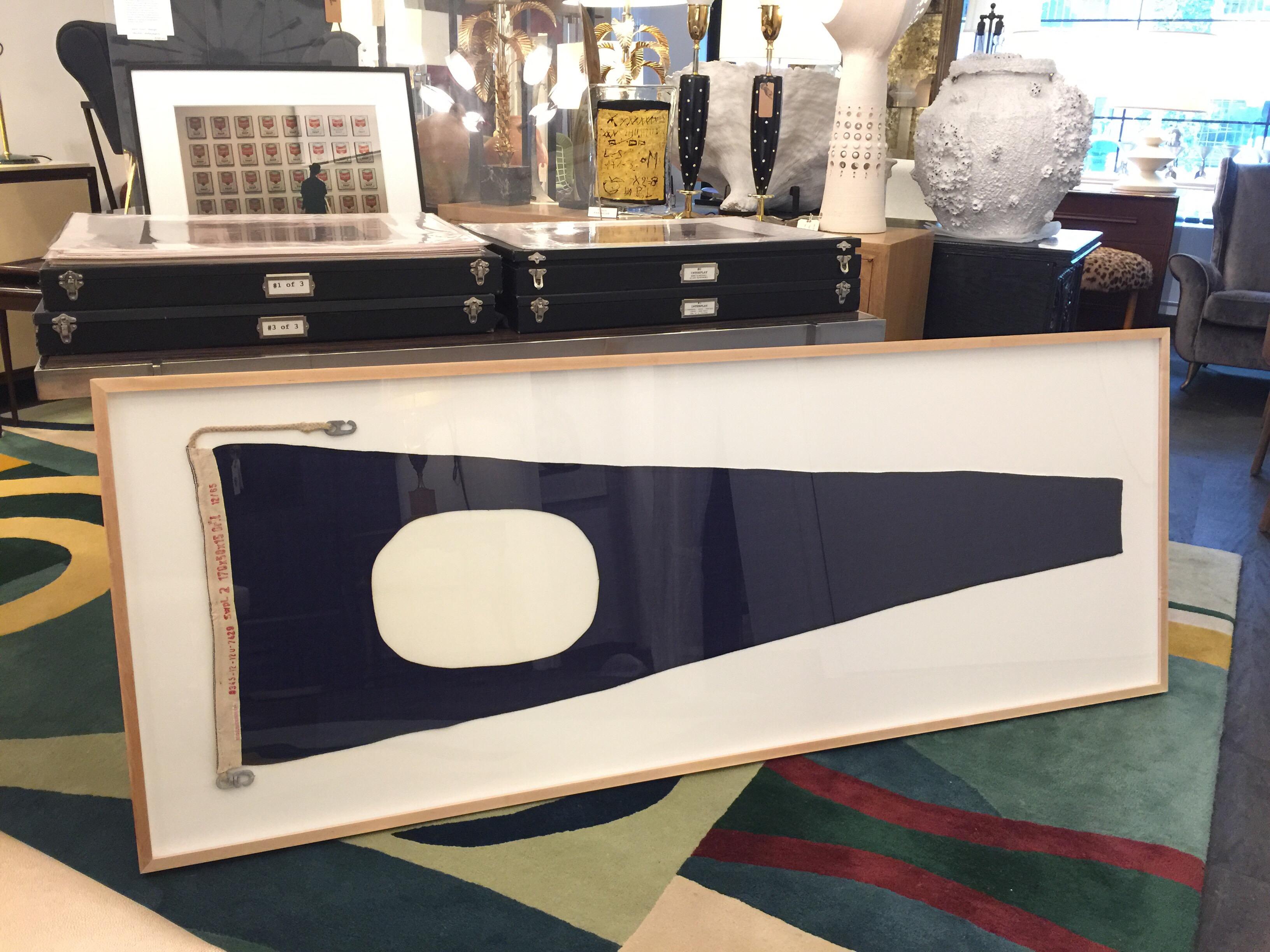 Professionally Framed WW II Nautical Signal Flag In Excellent Condition In East Hampton, NY