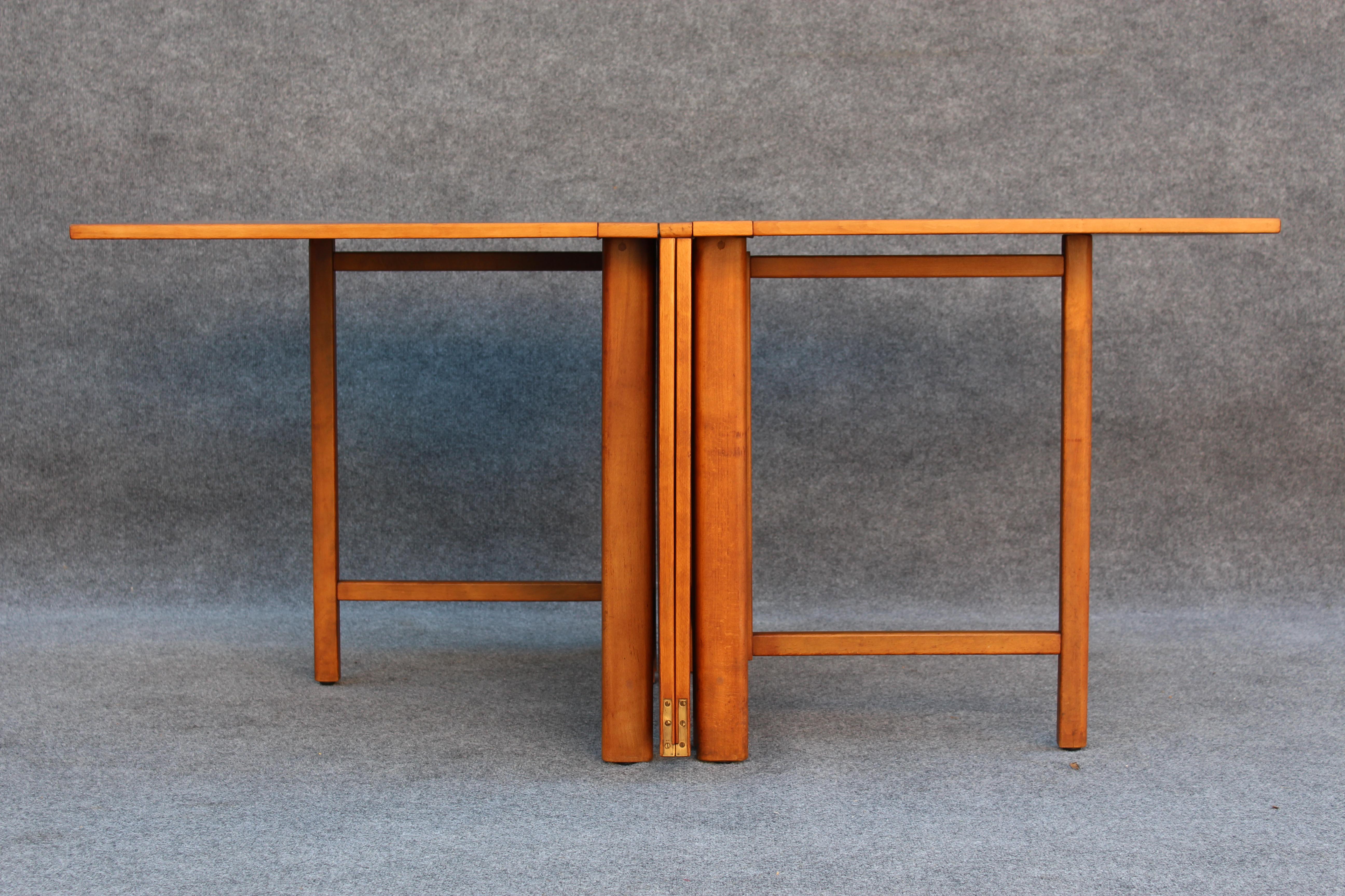 Professionally Restored Bruno Mathsson 'Maria' Folding Table in Walnut, 1950s 5