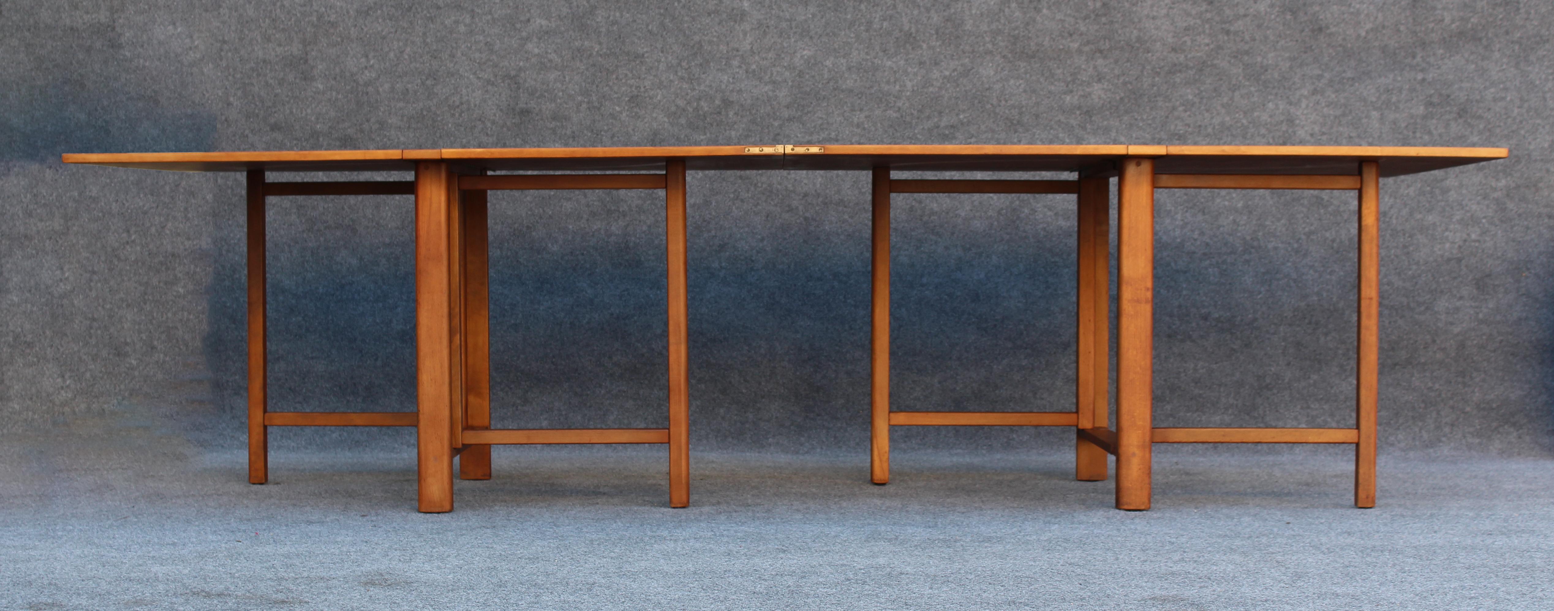 Mid-Century Modern Professionally Restored Bruno Mathsson 'Maria' Folding Table in Walnut, 1950s