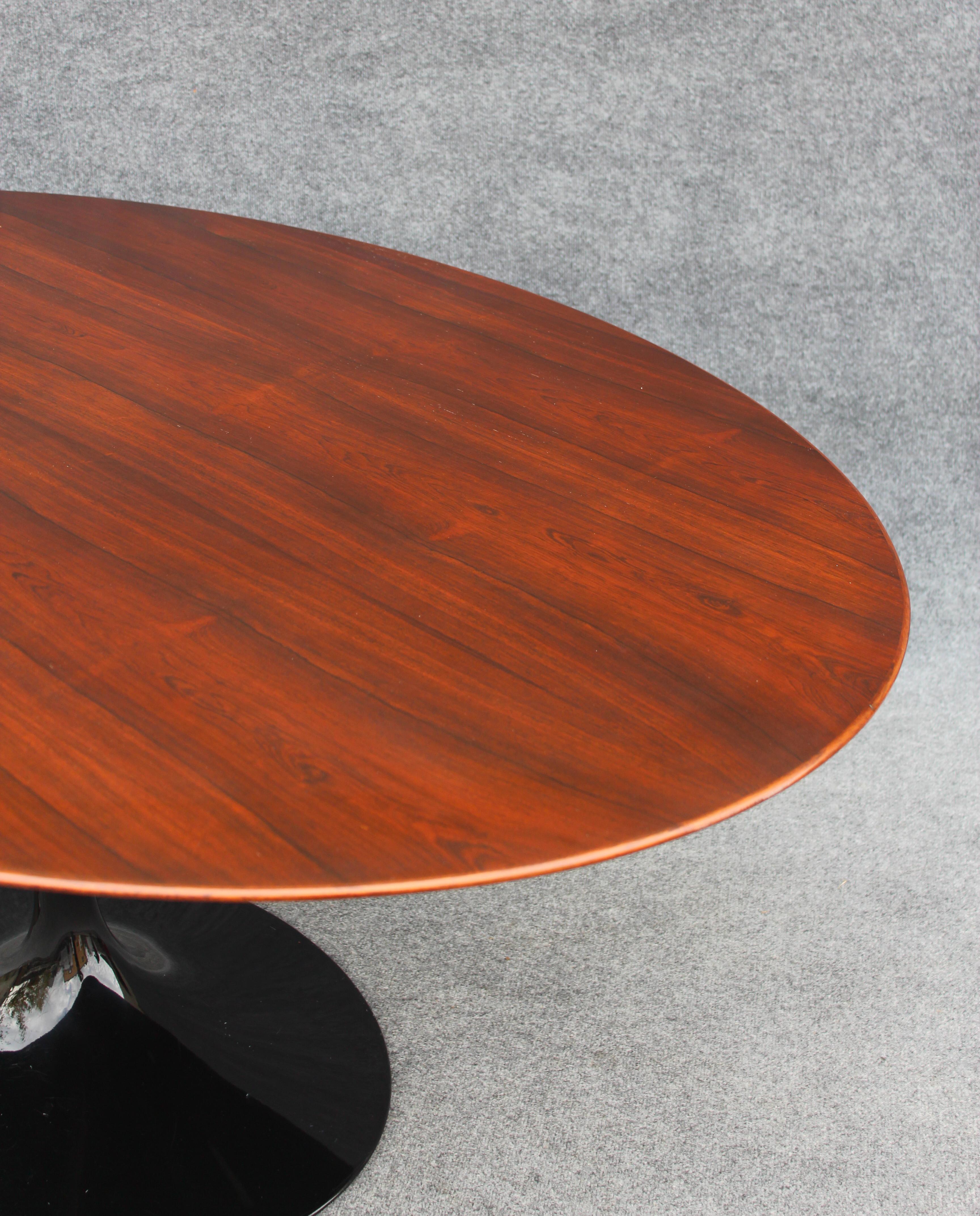 Professionally Restored Eero Saarinen for Knoll Rare Rosewood Tulip Dining Table 1