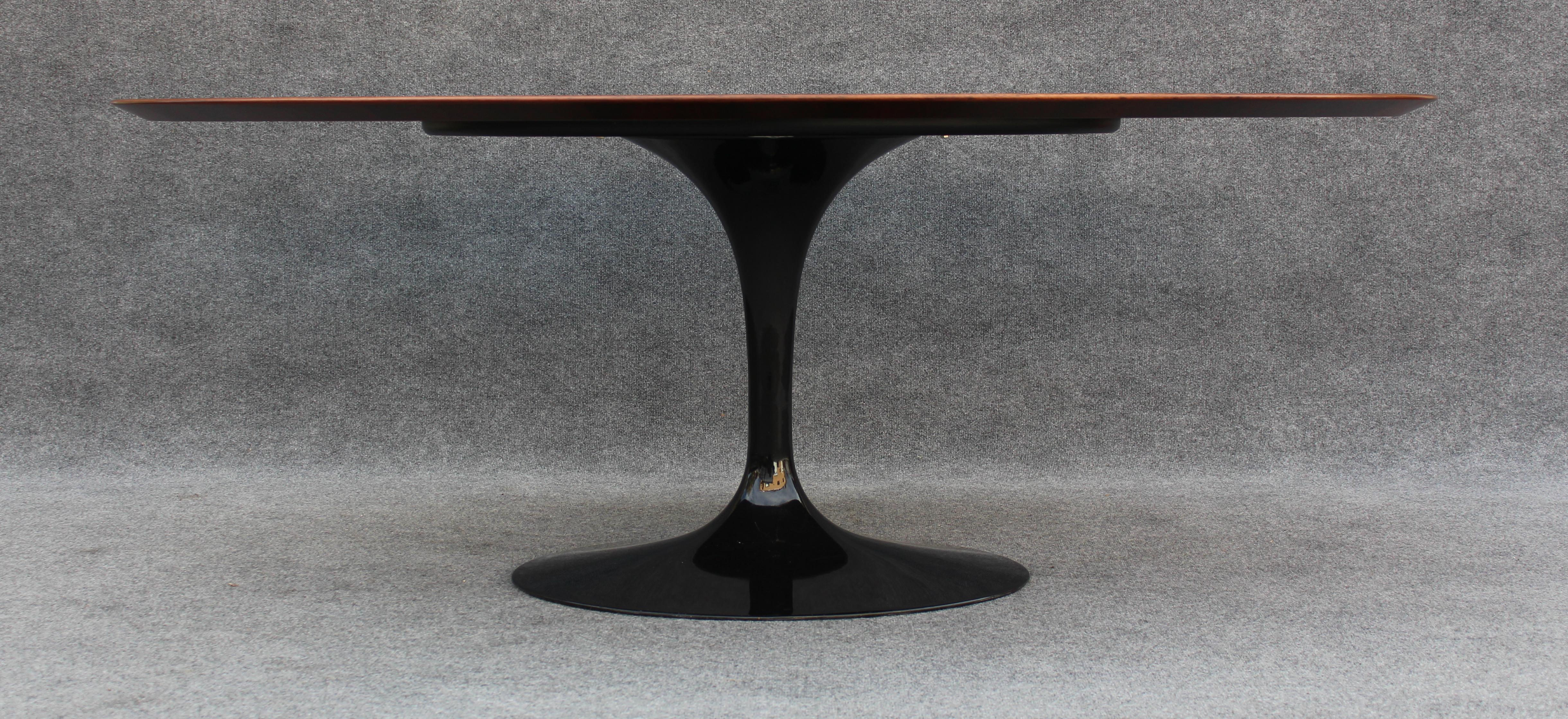 Professionally Restored Eero Saarinen for Knoll Rare Rosewood Tulip Dining Table 2