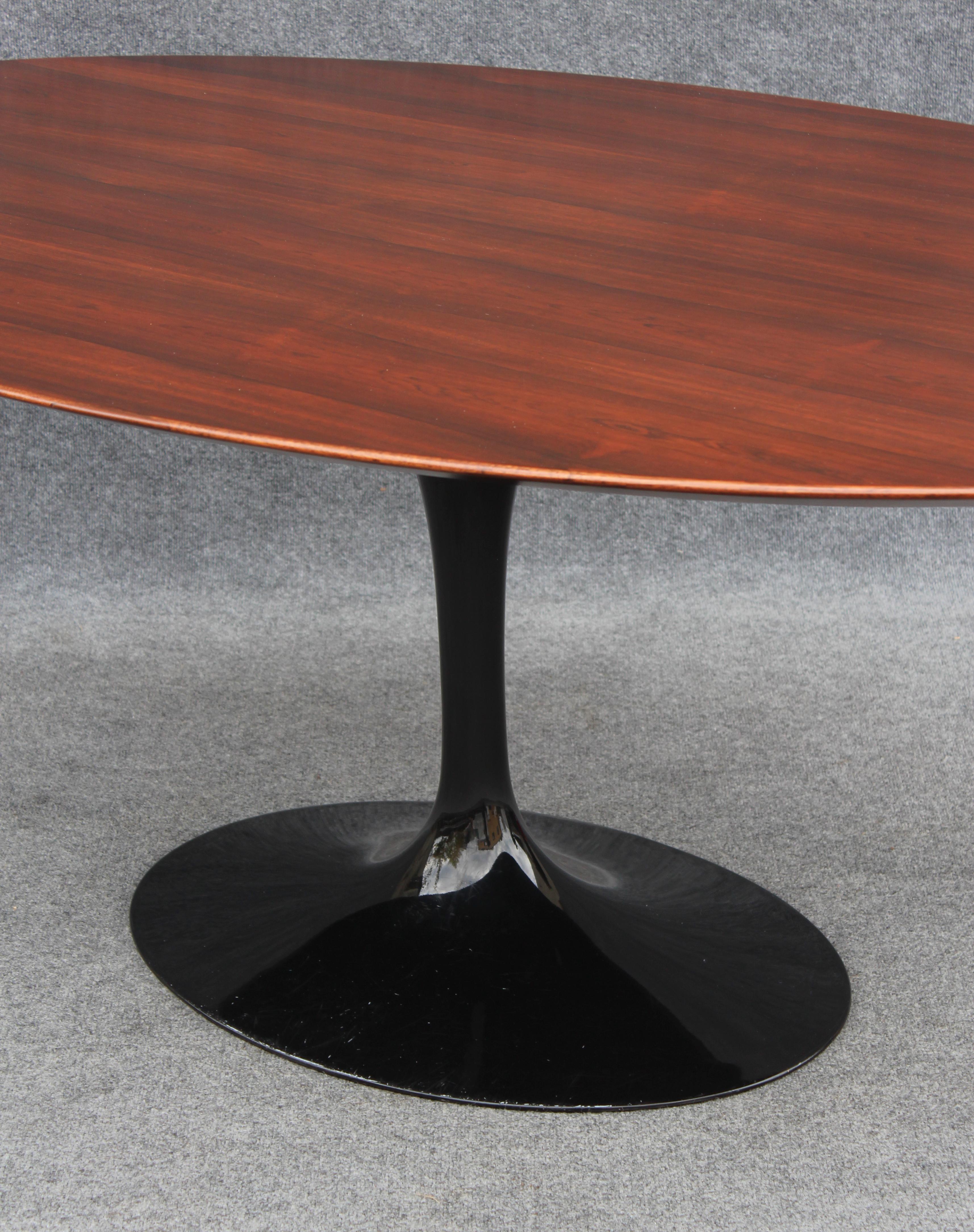 Professionally Restored Eero Saarinen for Knoll Rare Rosewood Tulip Dining Table 8