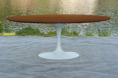 Professionally Restored Eero Saarinen for Knoll Walnut Tulip Dining Table