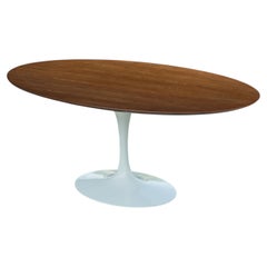 Professionally Restored Eero Saarinen for Knoll Walnut Tulip Dining Table