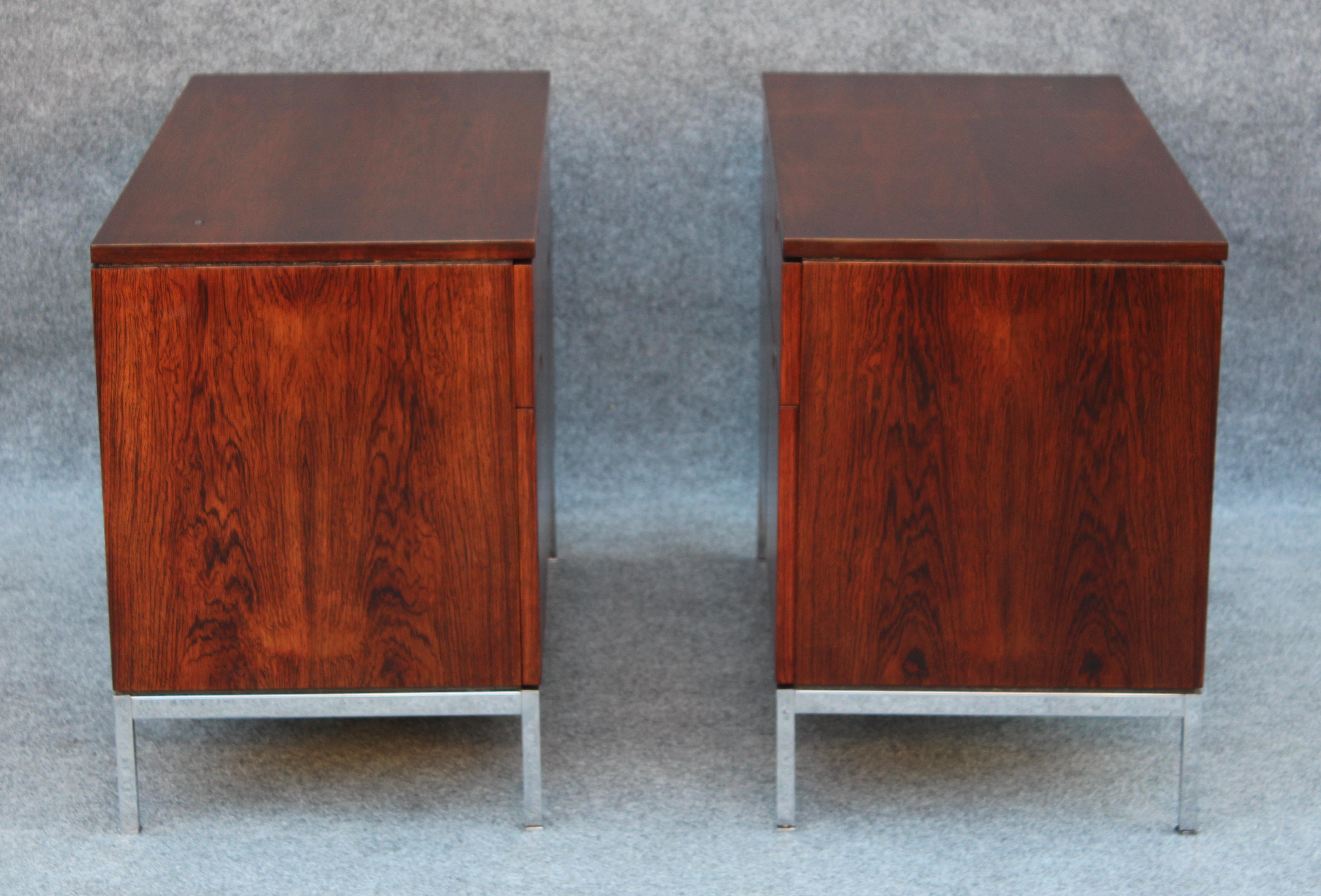 Professionally Restored Florence Knoll Custom Matched Set of Rosewood Cabinets For Sale 3