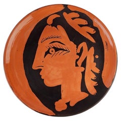 Perfil de Jacqueline (A.R. 457) - Placa frontal de cerámica Picasso Madoura