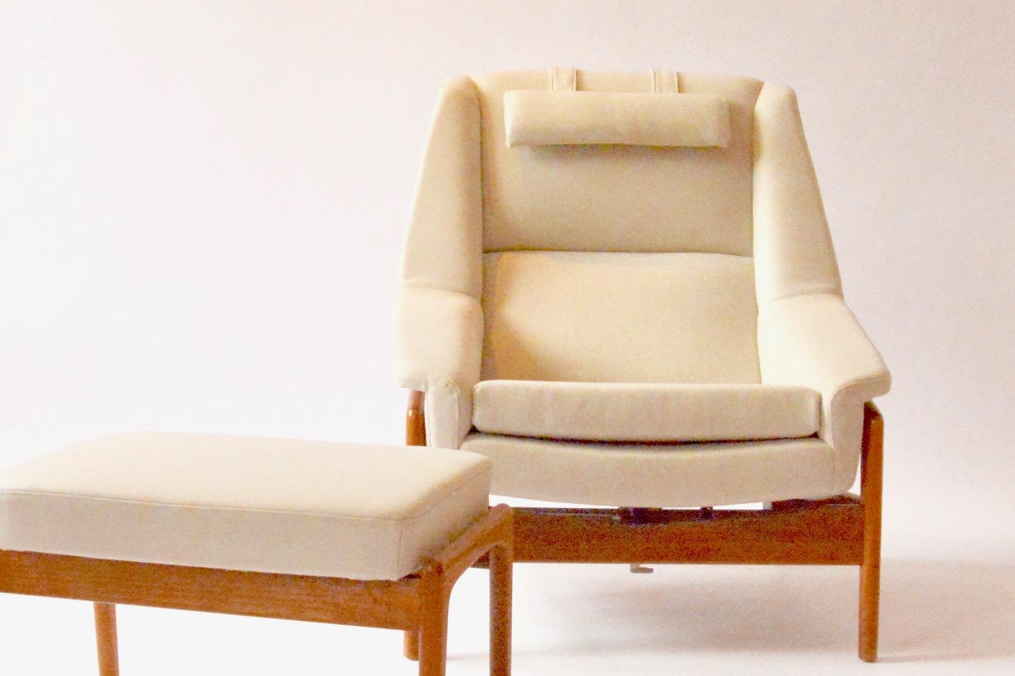 Profil Easy Chair with Ottoman by Folke Ohlsson for DUX, 1960s For Sale 1