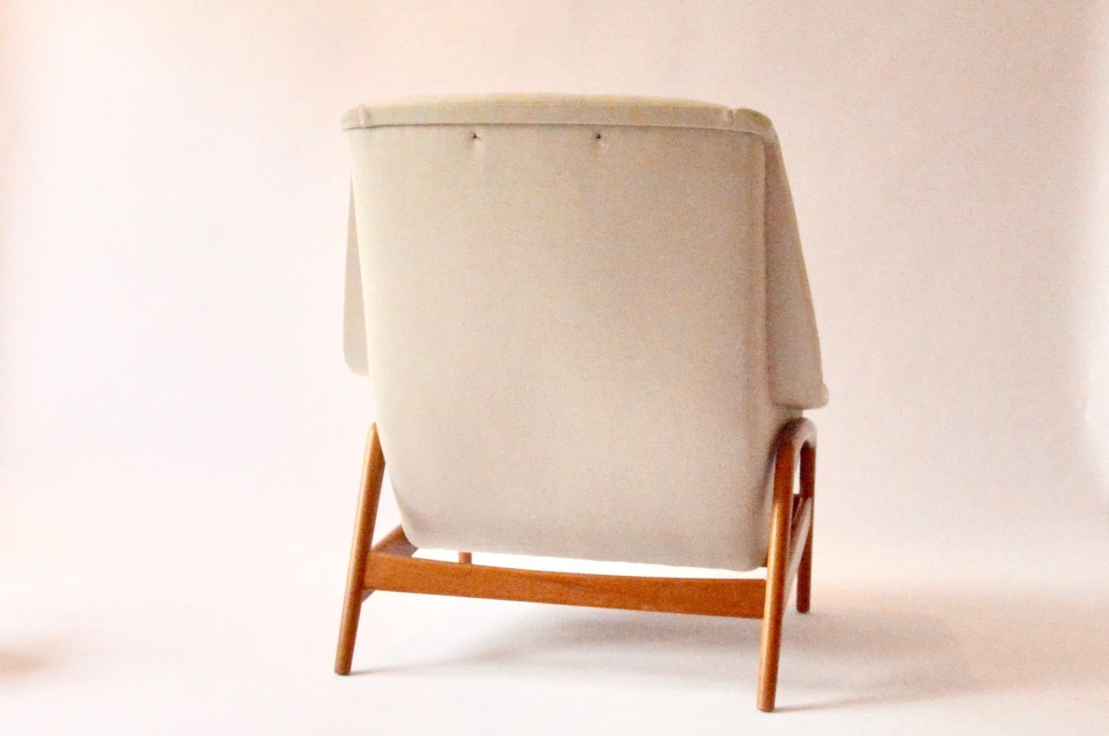 Profil Easy Chair with Ottoman by Folke Ohlsson for DUX, 1960s In Good Condition For Sale In Dusseldorf, DE