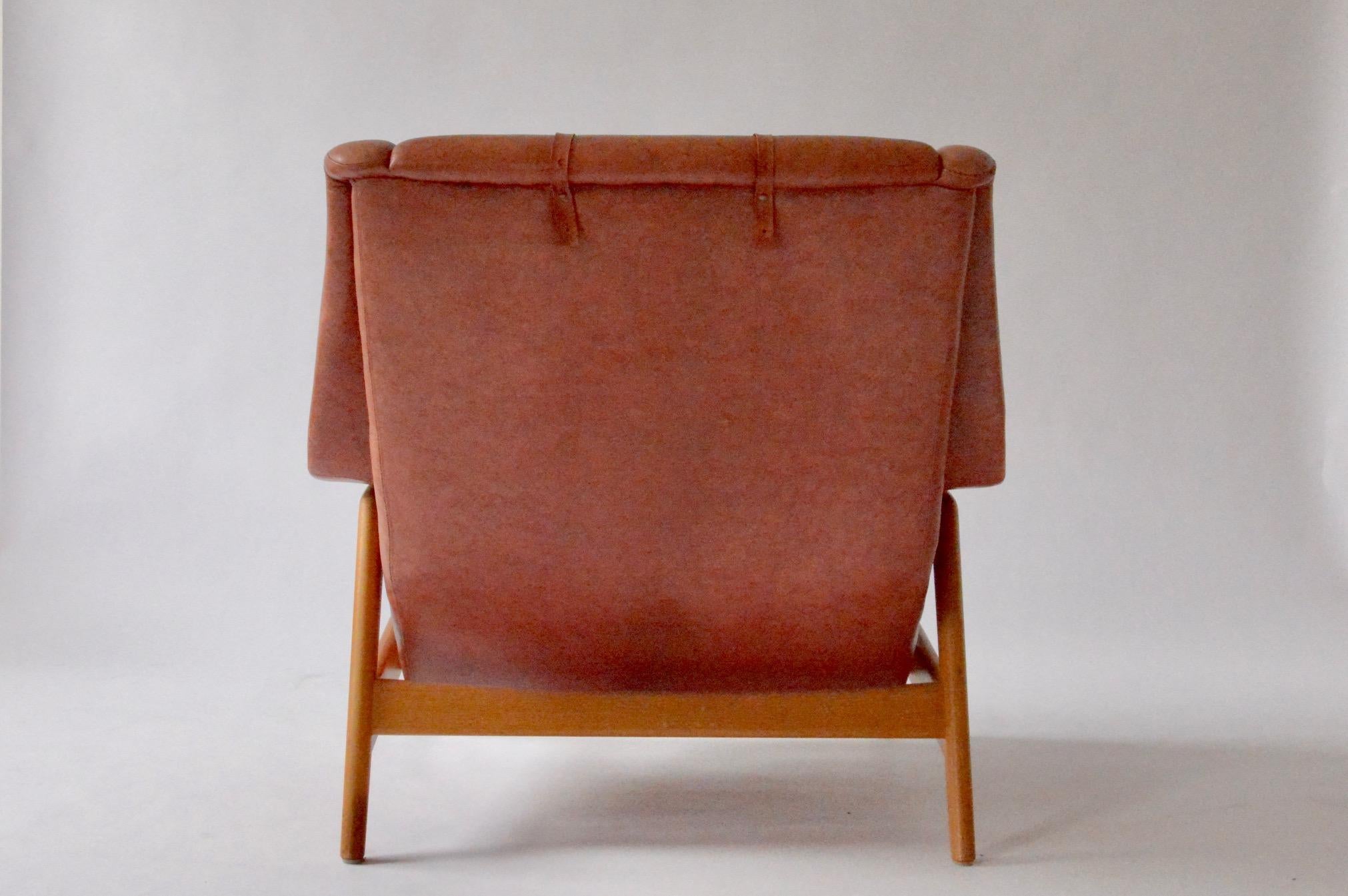 Mid-Century Modern 'Profil' Easy Chair with Ottoman by Folke Ohlsson  for DUX For Sale