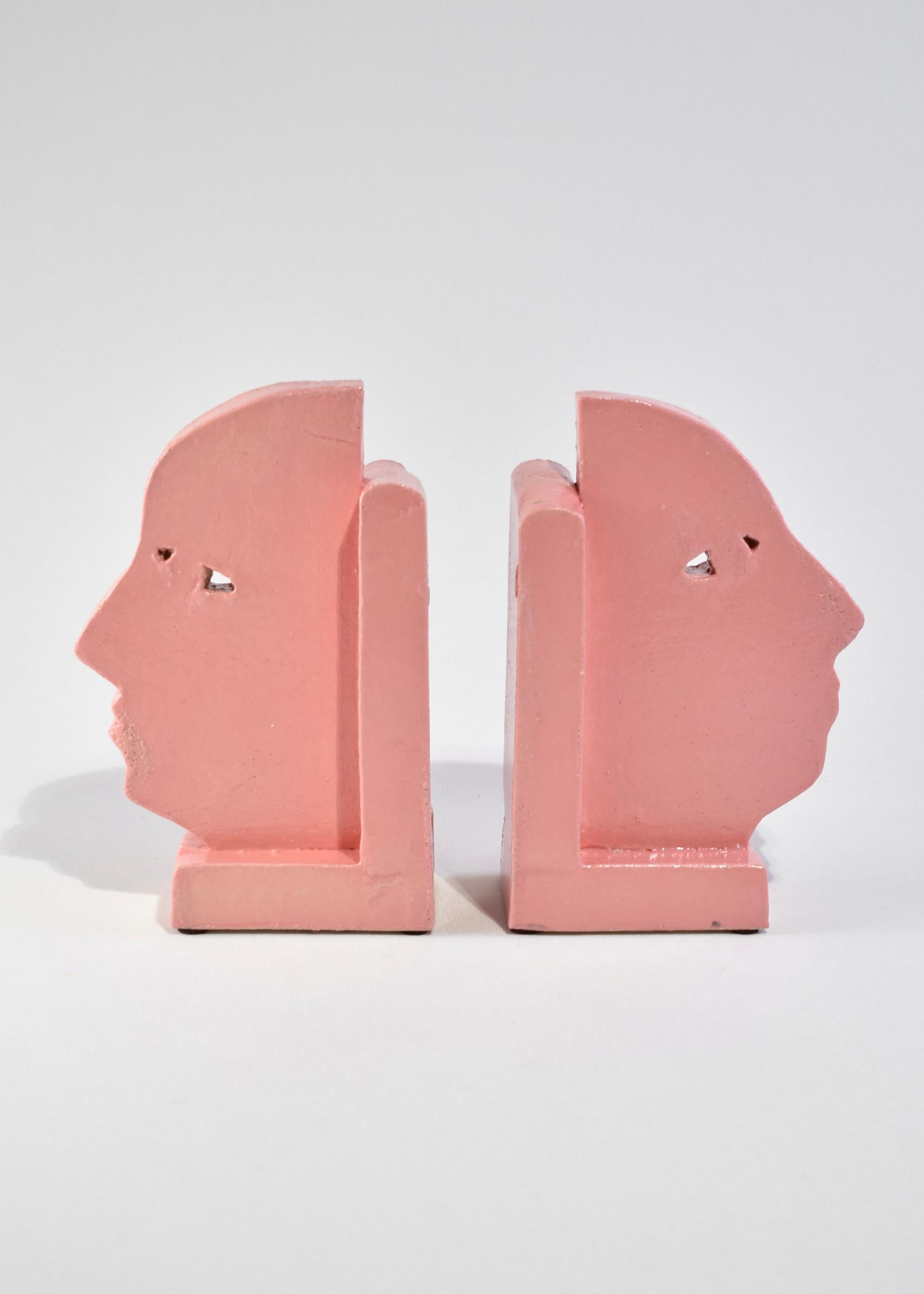 Glazed Profile Bookend in Pink
