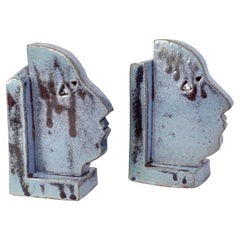 Profile Bookend in Speckled Blue