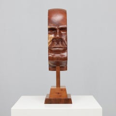 “Profile II” Hand-Carved 3D Sculpture by Lawrence Schneider, 2007