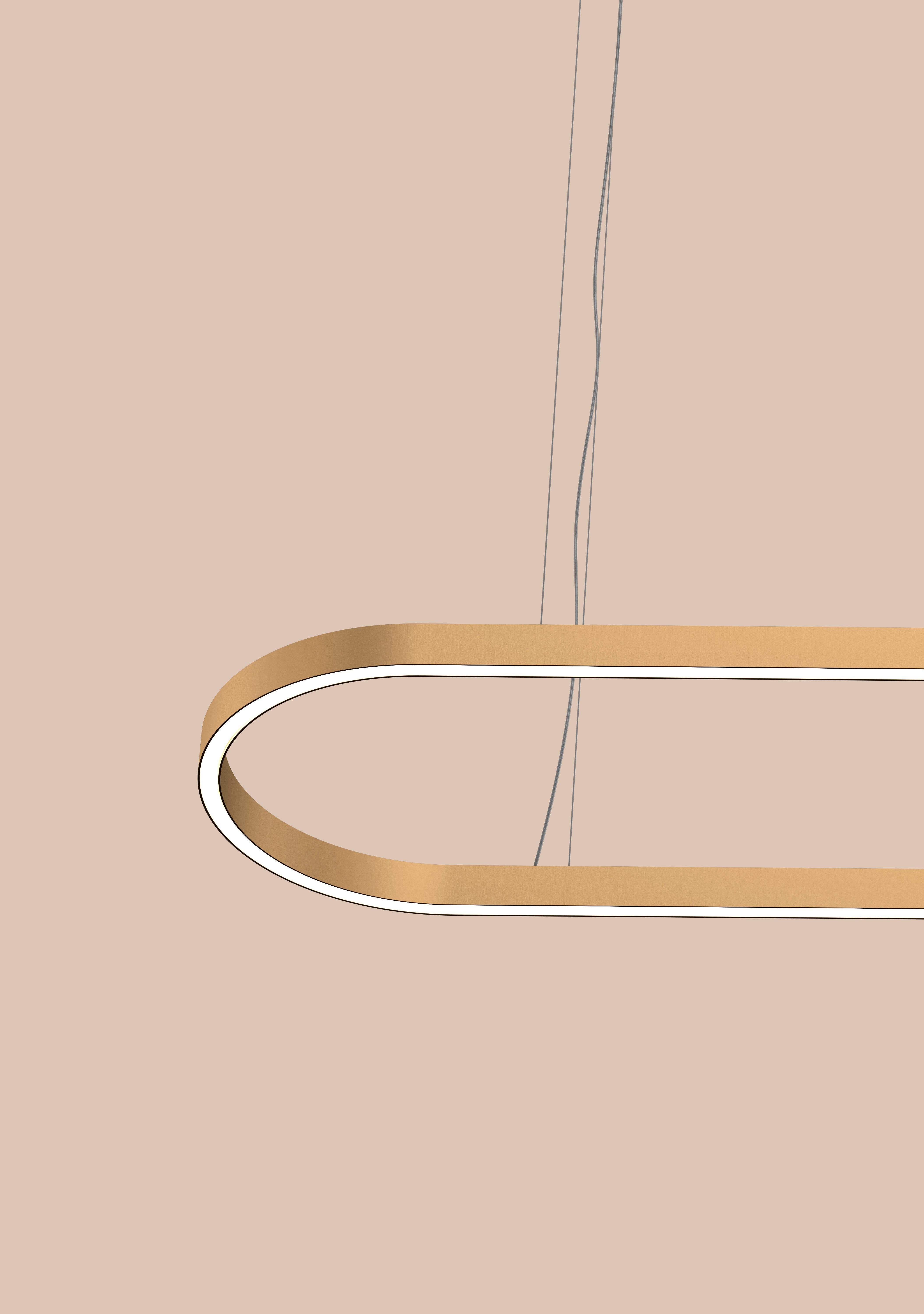 Italian Profile Oval Pendant Lamp by Euroluce Lampadari For Sale