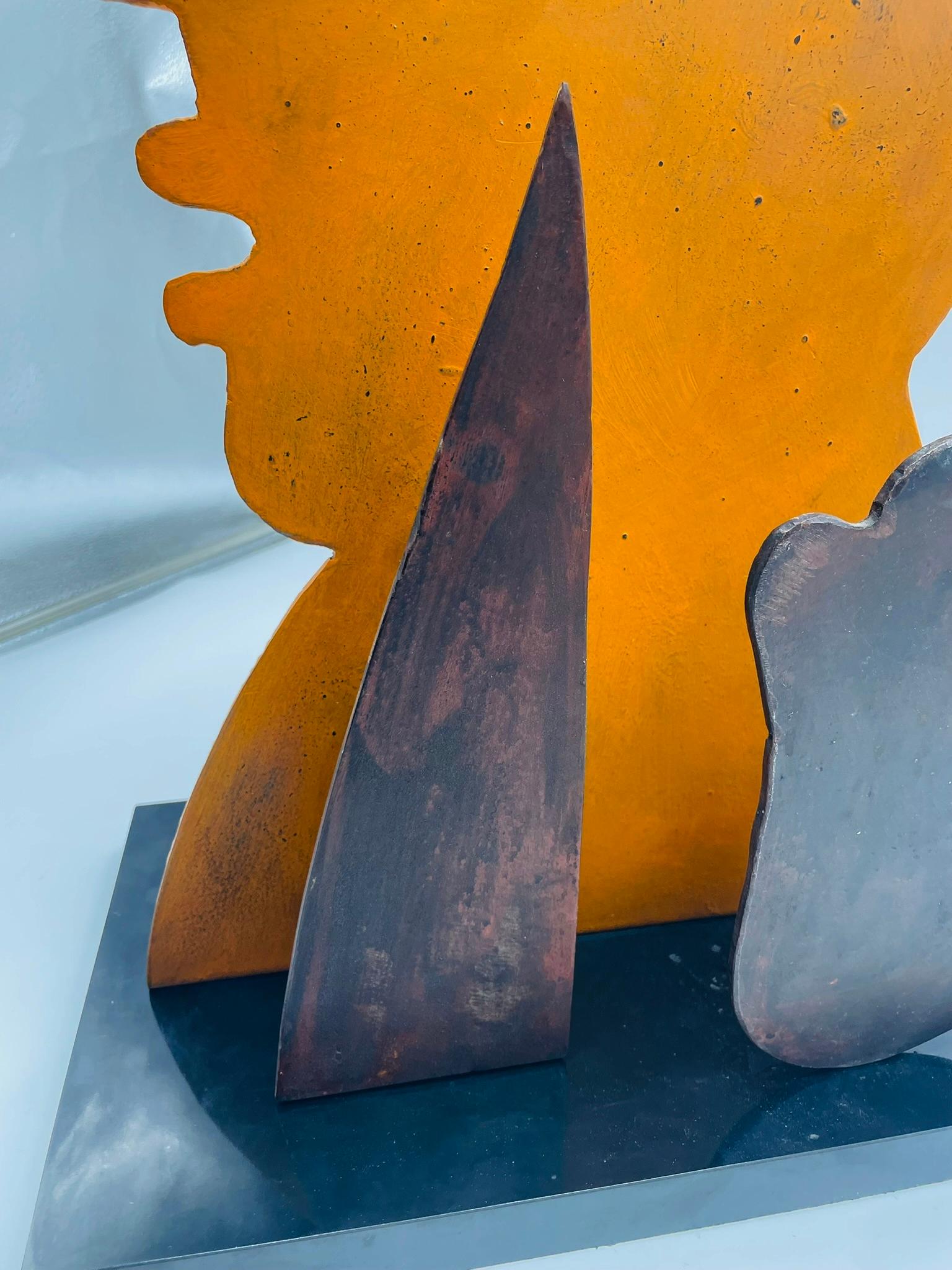 “Profile with Cloud” — Metal Sculpture by Jesús Tellosa, Mexico, 1993 For Sale 7