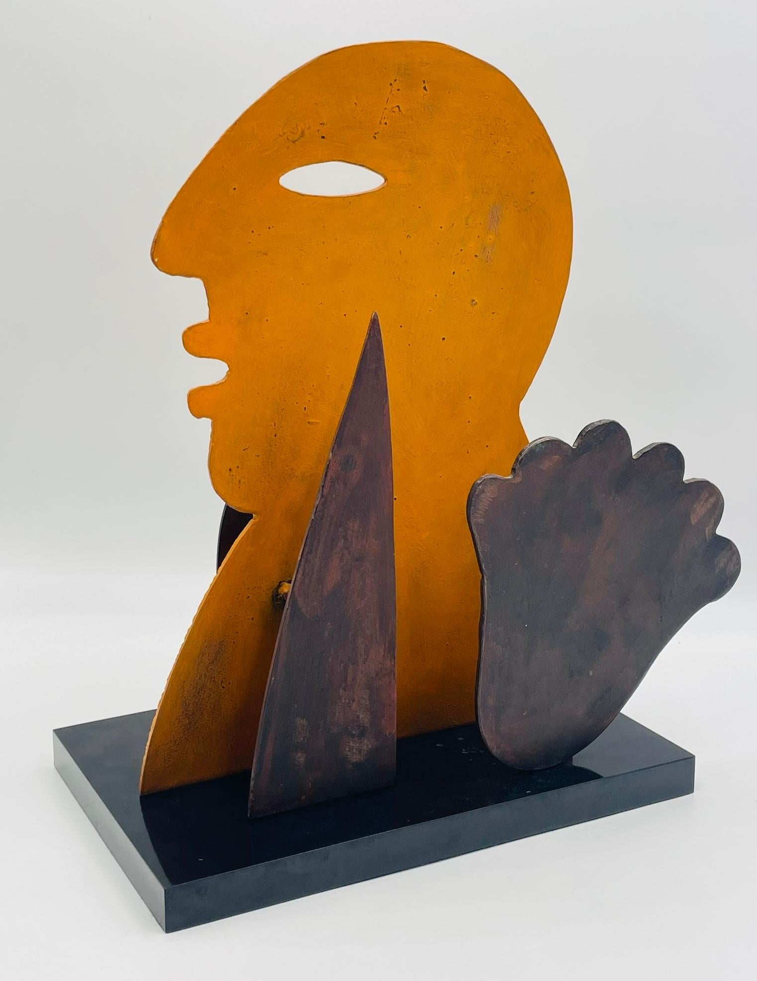 Organic Modern “Profile with Cloud” — Metal Sculpture by Jesús Tellosa, Mexico, 1993 For Sale