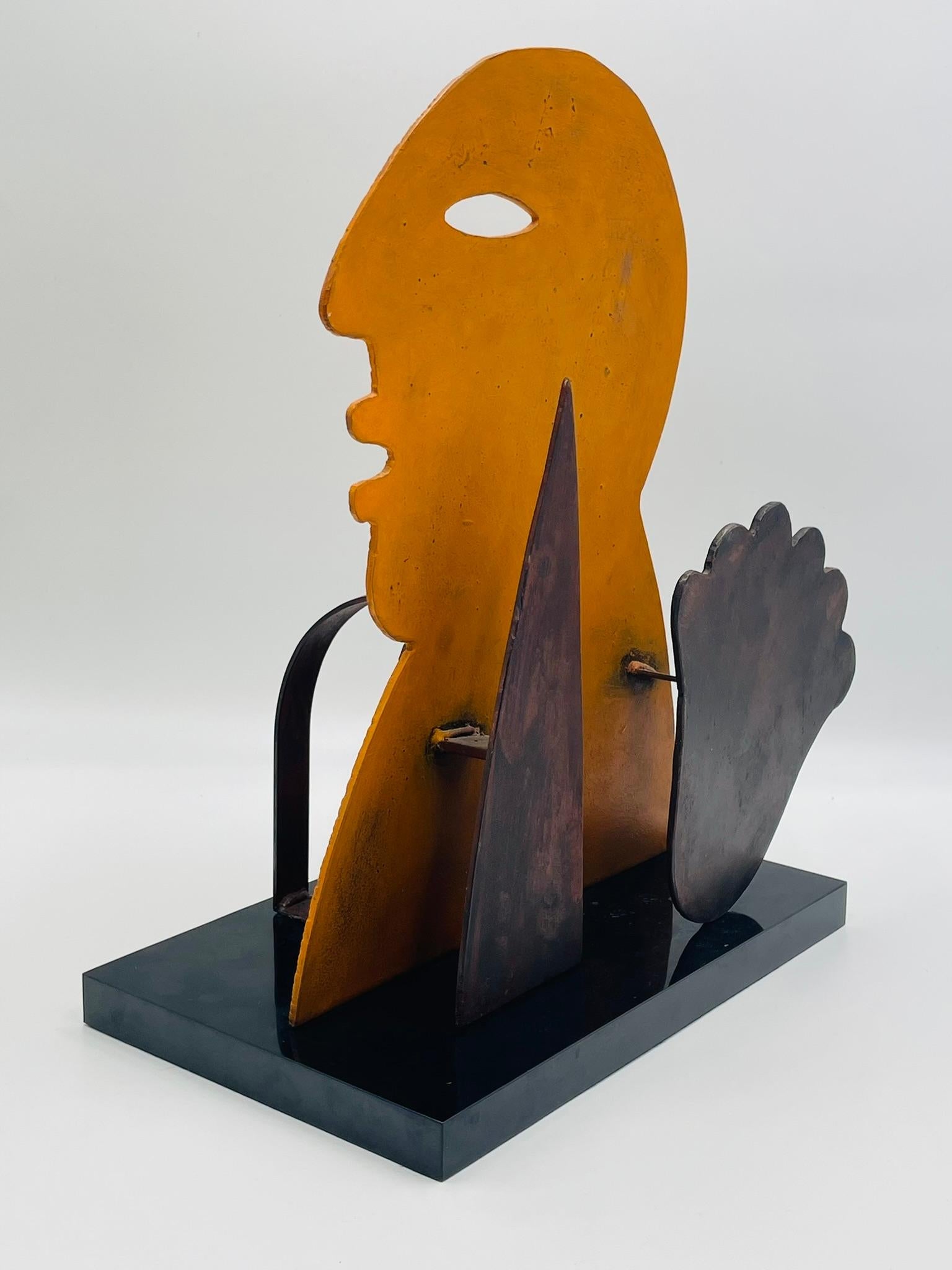 Mexican “Profile with Cloud” — Metal Sculpture by Jesús Tellosa, Mexico, 1993 For Sale