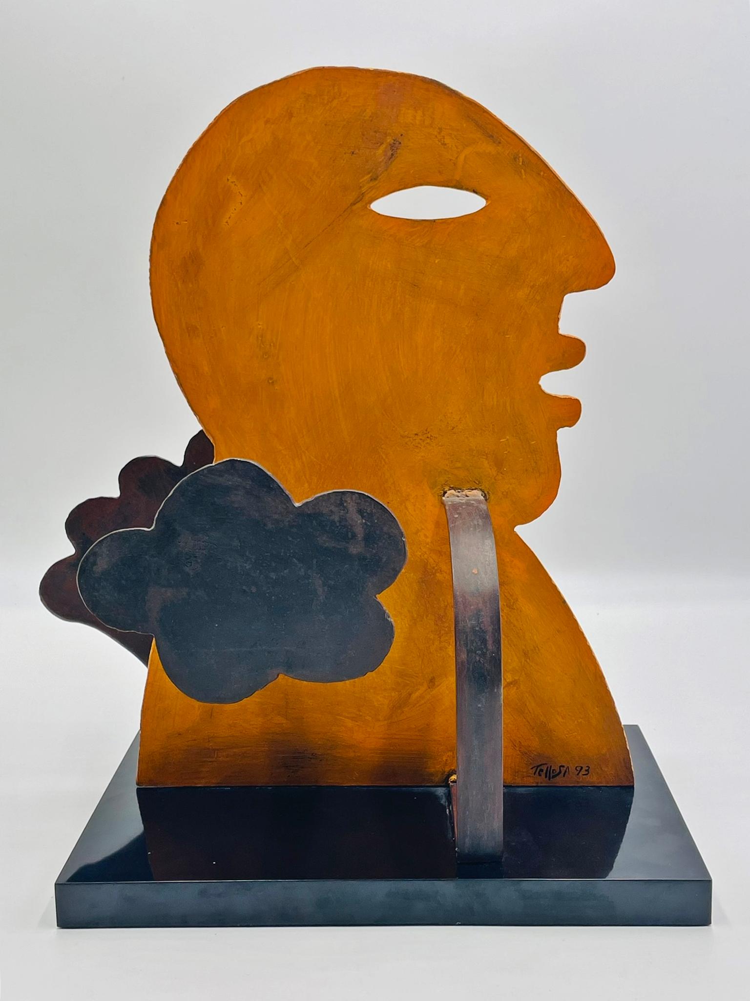 20th Century “Profile with Cloud” — Metal Sculpture by Jesús Tellosa, Mexico, 1993 For Sale