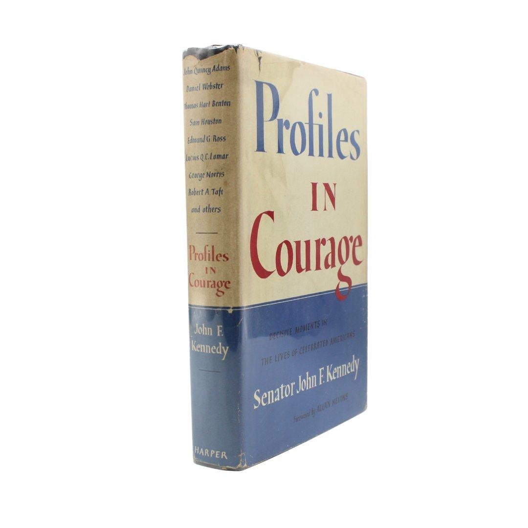 Leather Profiles in Courage by John F. Kennedy Jr., First Edition, in Original DJ, 1956