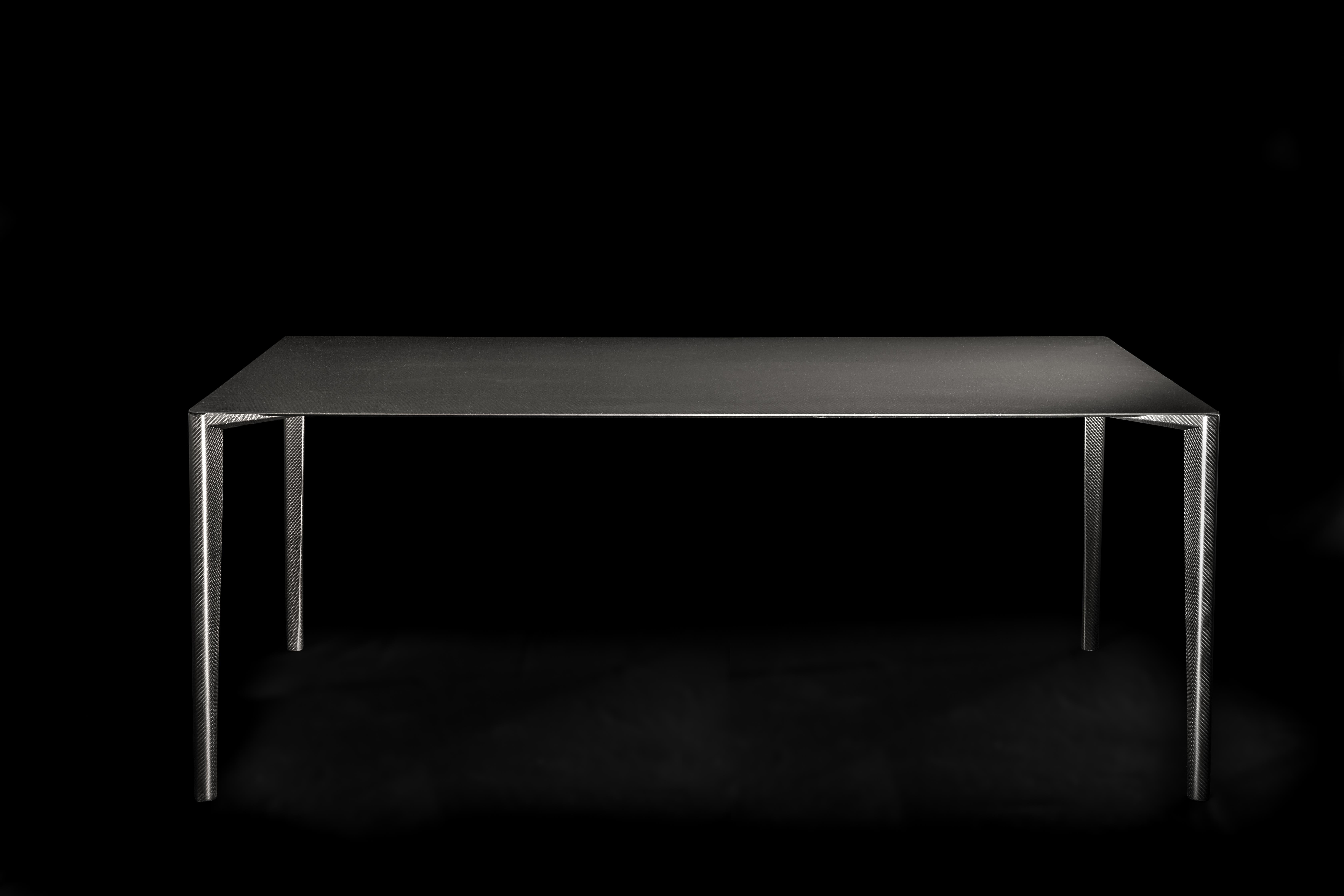 Contemporary Profilo Table, Modern Design Carbon Fiber Table, Made in Italy For Sale