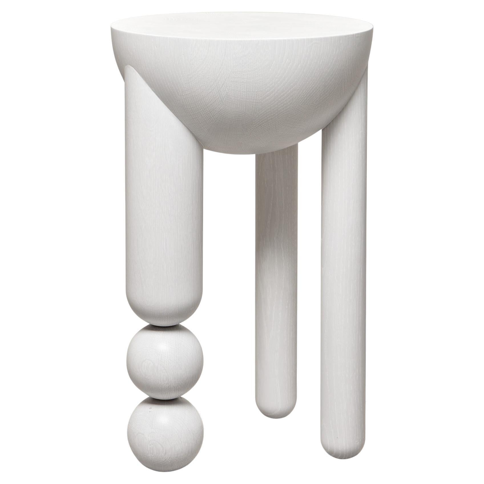 Profiterole Occasional Table, Large by Lara Bohinc in White Wood