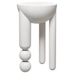 Profiterole Occasional Table, Large by Lara Bohinc in White Wood, in Stock